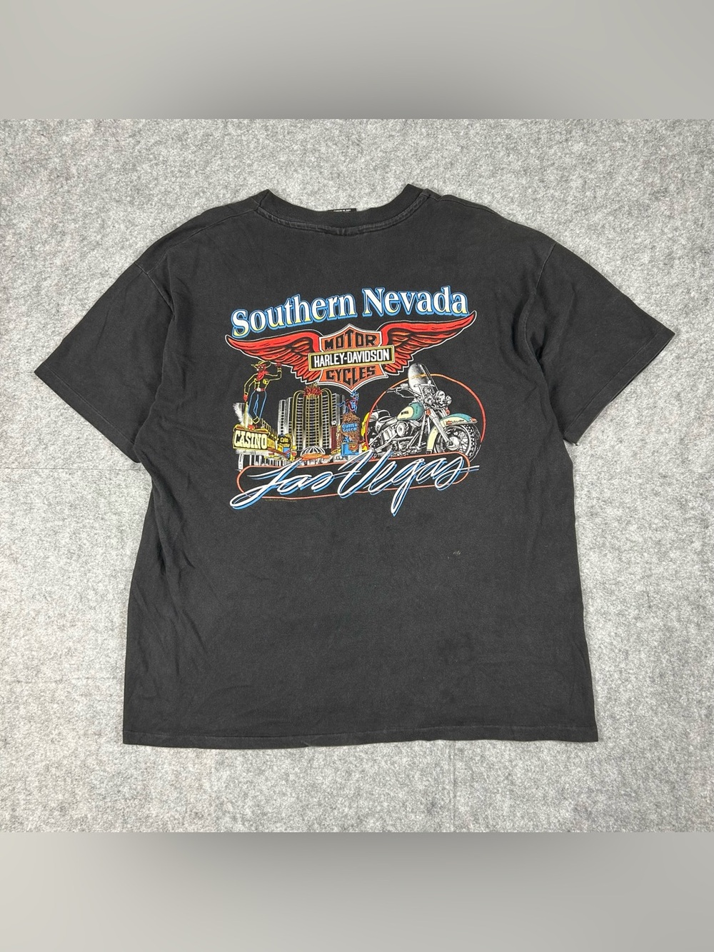 Vintage 90s 1995 Harley Davidson Las Vegas Eagle Single Stitch T Shirt Size XL
